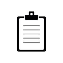 Fototapeta premium Clipboard Icon Vector Design Template