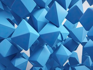 Naklejka premium Abstract 3d render, blue geometric background designBy VAlex