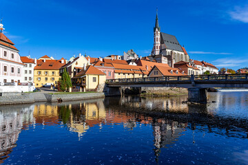 Fototapeta na wymiar Medieval town of Cesky Krumlov, South Bohemia, Czechia.