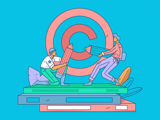 Education learning people flat vector concept hand drawn illustration
