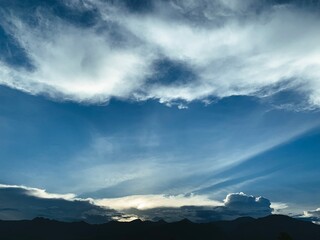 clouds over the mountains