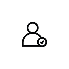  user acount with checkmark icon