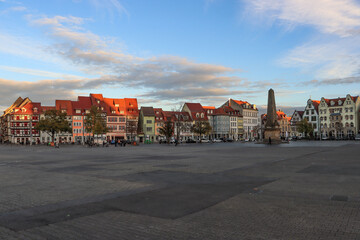 Erfurter Domplatz im Abendlicht