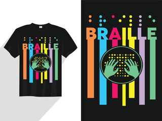 Braille retro colors spell out braille dots artist