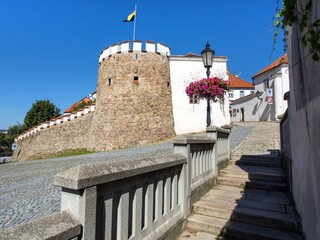Pisek town, historical medieval fortification of town