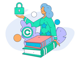 Education learning people flat vector concept hand drawn illustration
