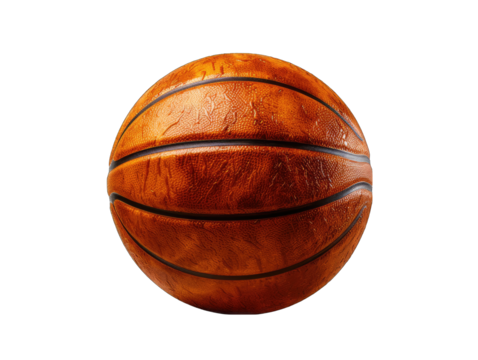 Basketball Ready to Play Isolated on Transparent or White Background, PNG