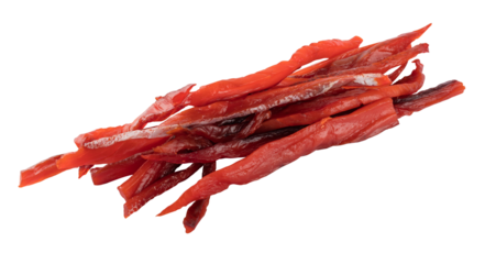 Pieces of dried fish, a snack for beer on a transparent background. Element for design. isolated object