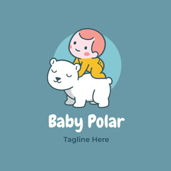 Baby Polar logo template, baby store and baby shop