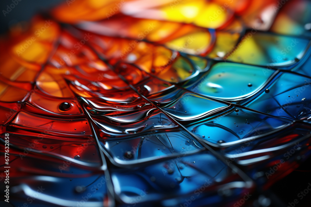 Aufkleber An abstract interpretation of a spider web, focusing on its lines, shapes, and patterns in a creative manner.  