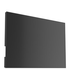 3D rendering illustration of a wall mounted flat TV mockup
