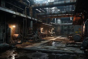 Gordijnen Abandoned factory © tribalium81