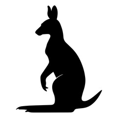 kangaroo icon vector silhouette illustration