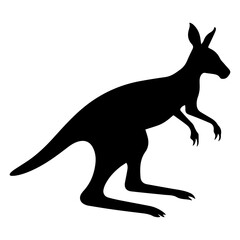 kangaroo icon vector silhouette illustration