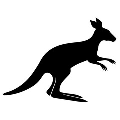 kangaroo icon vector silhouette illustration