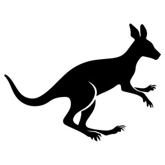 kangaroo icon vector silhouette illustration