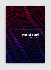 Linear vector minimal trendy brochure design, cover template, geometric halftone gradient. For Banners, Placards, Posters, Flyers. Beautiful and special, pattern texture.