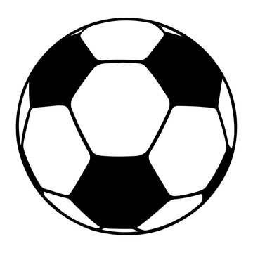 Soccer Ball Vector silhouette illustration black color
