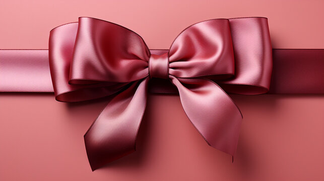 red ribbon bow HD 8K wallpaper Stock Photographic Image 