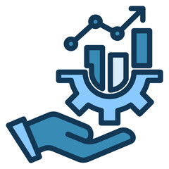 Obraz premium Control Blue Icon