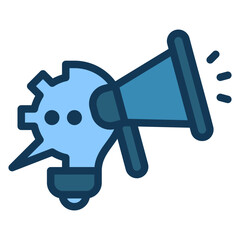 Communication Plan Blue Icon