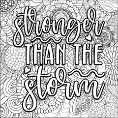 motivational quotes coloring pages design. yourself words coloring book pages design.  Adult Coloring page design, anxiety relief coloring book for adults.