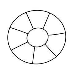 Rubber ring line Icon.