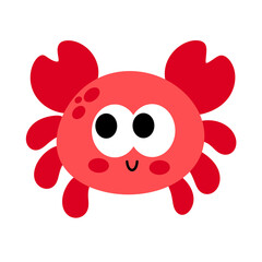 crab cartoon icon.