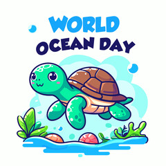 vector world oceans day drawing