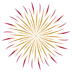 Obraz premium firework doodle inspired by flower with red yellow colors that can be use for social media, wallpaper, e.t.c. 