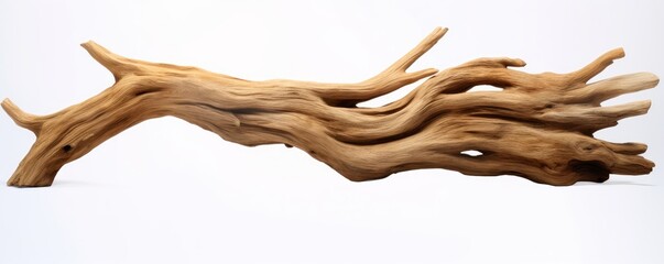 driftwood, beautiful dried wood isolated, Generative AI