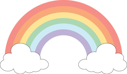 Rainbow Clouds Layered Cut File, SVG file for Cricut and Silhouette , EPS , Vector, JPEG , Logo , T Shirt