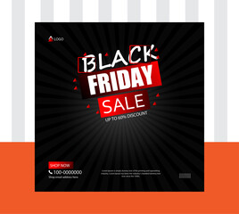 Black Friday Super Sale gift social media post banner design