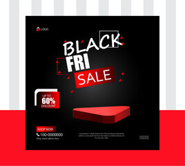 black friday shopping social media post design. black friday event sale social media post
