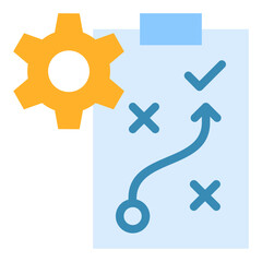Obraz premium Strategy Flat Icon