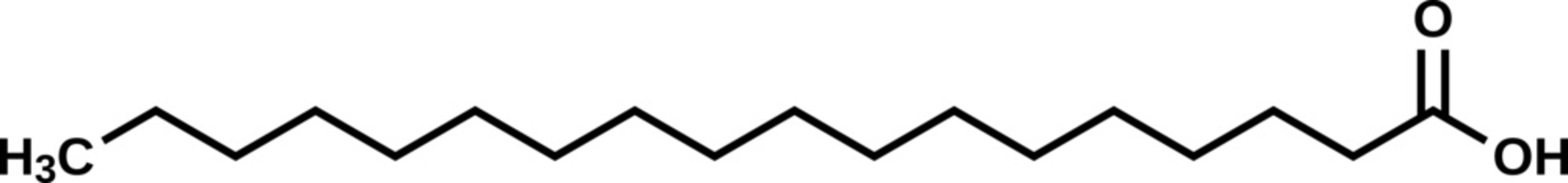 Stearic acid С17Н35COOH structural formula, vector illustration