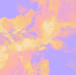 Abstract fluid art acrylic pouring paint background purple, pink and yellow marble texture, creative background for banner, wallpaper