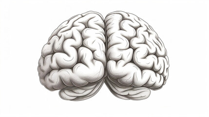 brain anatomy vintage engraving illustration - obrazy, fototapety, plakaty