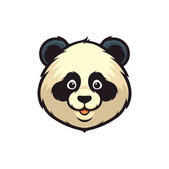 Bear icon. Wild animal. Panda. Asian bear. Panda character. T-shirt print. Logo template. Panda logo. Wild bear. Animal avatar. Panda Avatar. Vector illustration. Zoo symbol. Animal character. Nature