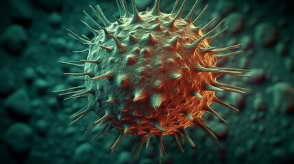Virus cell AI generated illustration