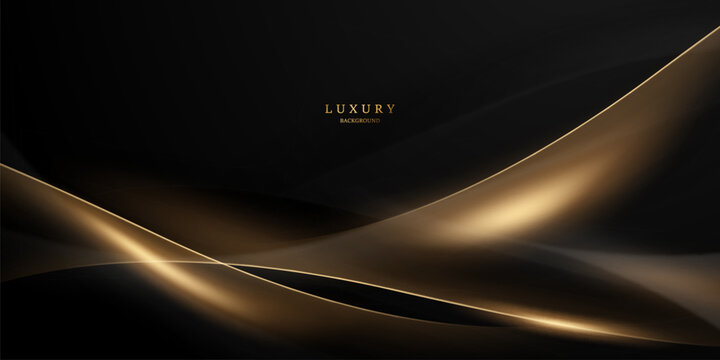 Black background with a luxurious gold effect. Vector illustration