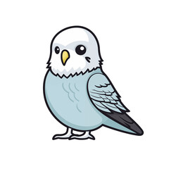blue parrot on white background