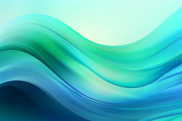 Fototapeta premium Abstract background with smooth lines of blue and green colors. Wallpaper for phone and computer.