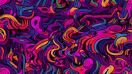 abstract tech background with lines in blue, purple and pink. - Seamless tile. Endless and repeat print.