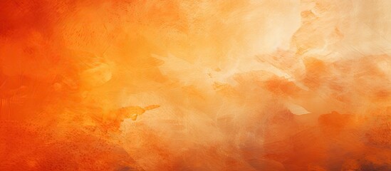 Obraz na płótnie Canvas The vintage background of the abstract watercolor illustration showcased a beautiful combination of vibrant orange colors brush strokes and grunge texture creating a stunning design on the t