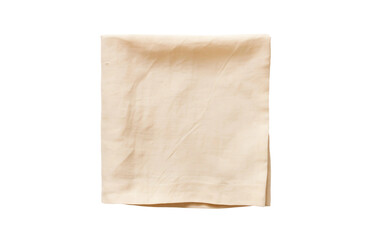 Folded Linen Napkin on Transparent Background, PNG Format
