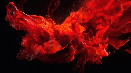 The passion of a fiery red hue AI generated illustration