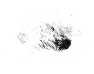 grungy textured acrylic ink print object on transparent png background