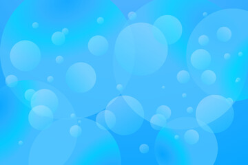 Abstract Geometric Blue Background Circle Bubble. Water Sea Ocean Submarine Underwater Under the Sea Float Drift Education Presentation Backdrop Vector Illustration