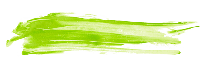 Shiny green brush watercolor painting isolated on transparent background. watercolor png